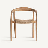 Caen Teak Wood Chair - 59x53x74cm - Maison Rêves UK