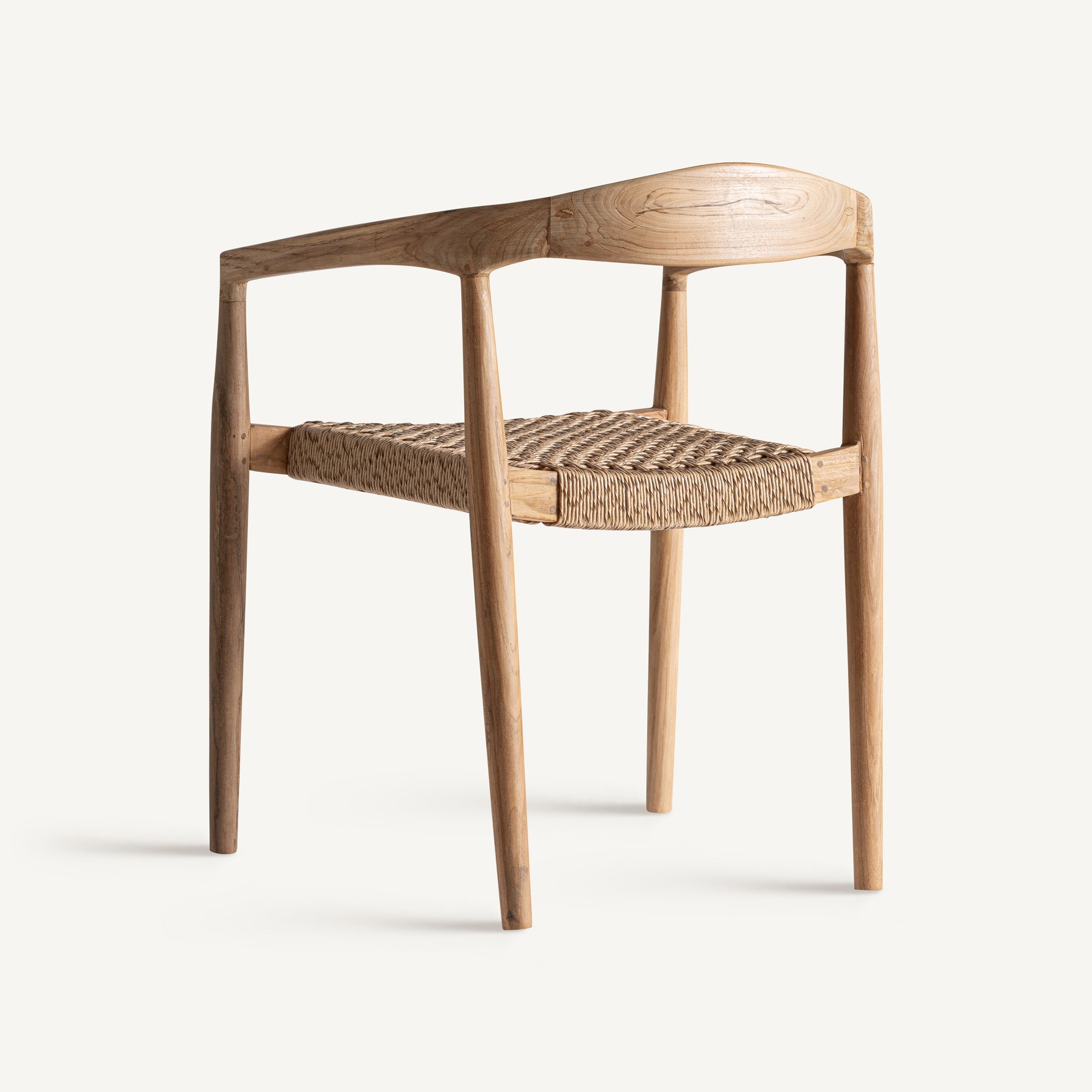 Caen Teak Wood Chair - 59x53x74cm - Maison Rêves UK