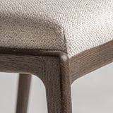 Jerzen Dining Chair in Brown Ash Wood and Cream Finish