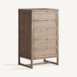 Byremo Elm Wood Tall Chest of Drawers - Maison Rêves UK