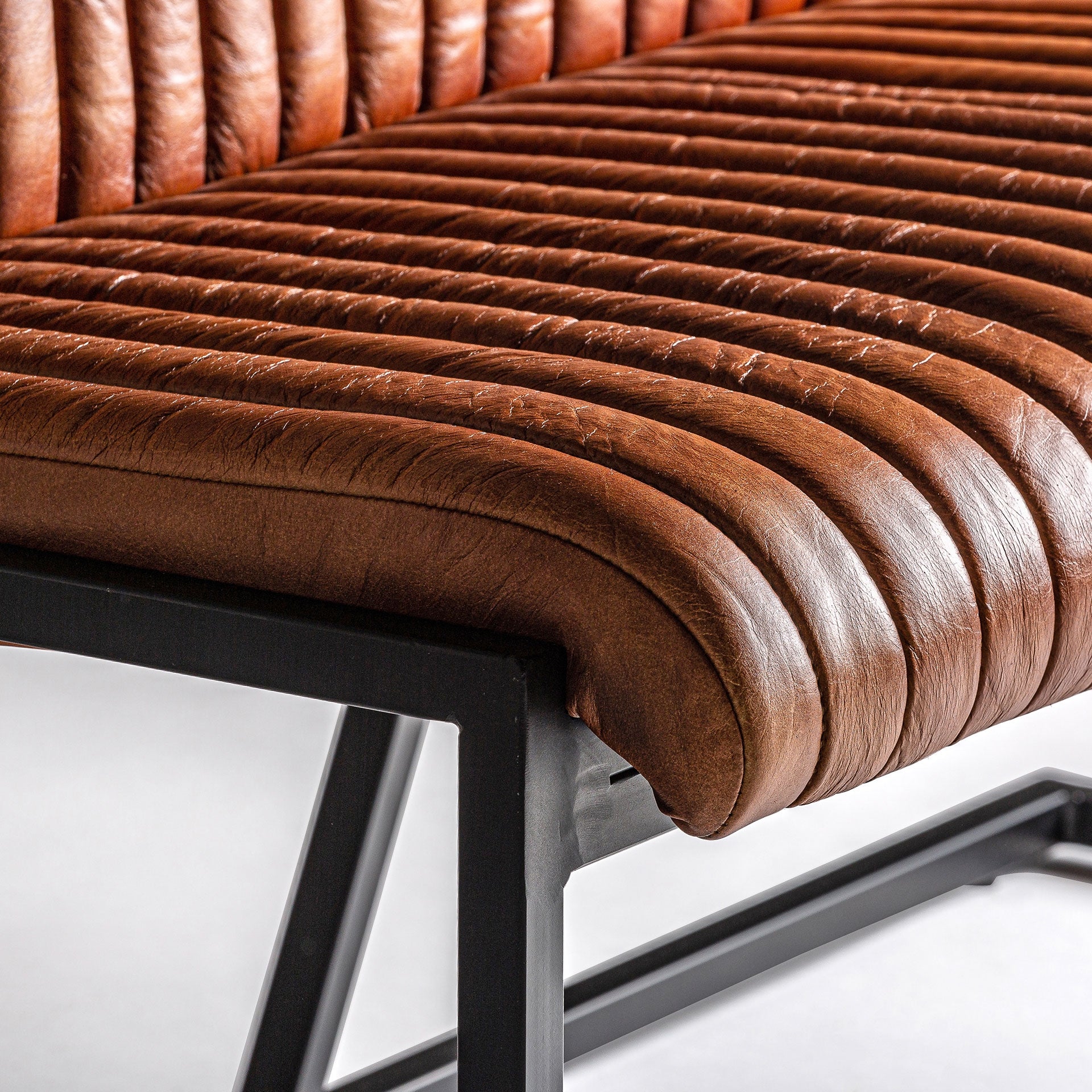 Chadron Buffalo Leather Bar Sofa - Maison Rêves UK