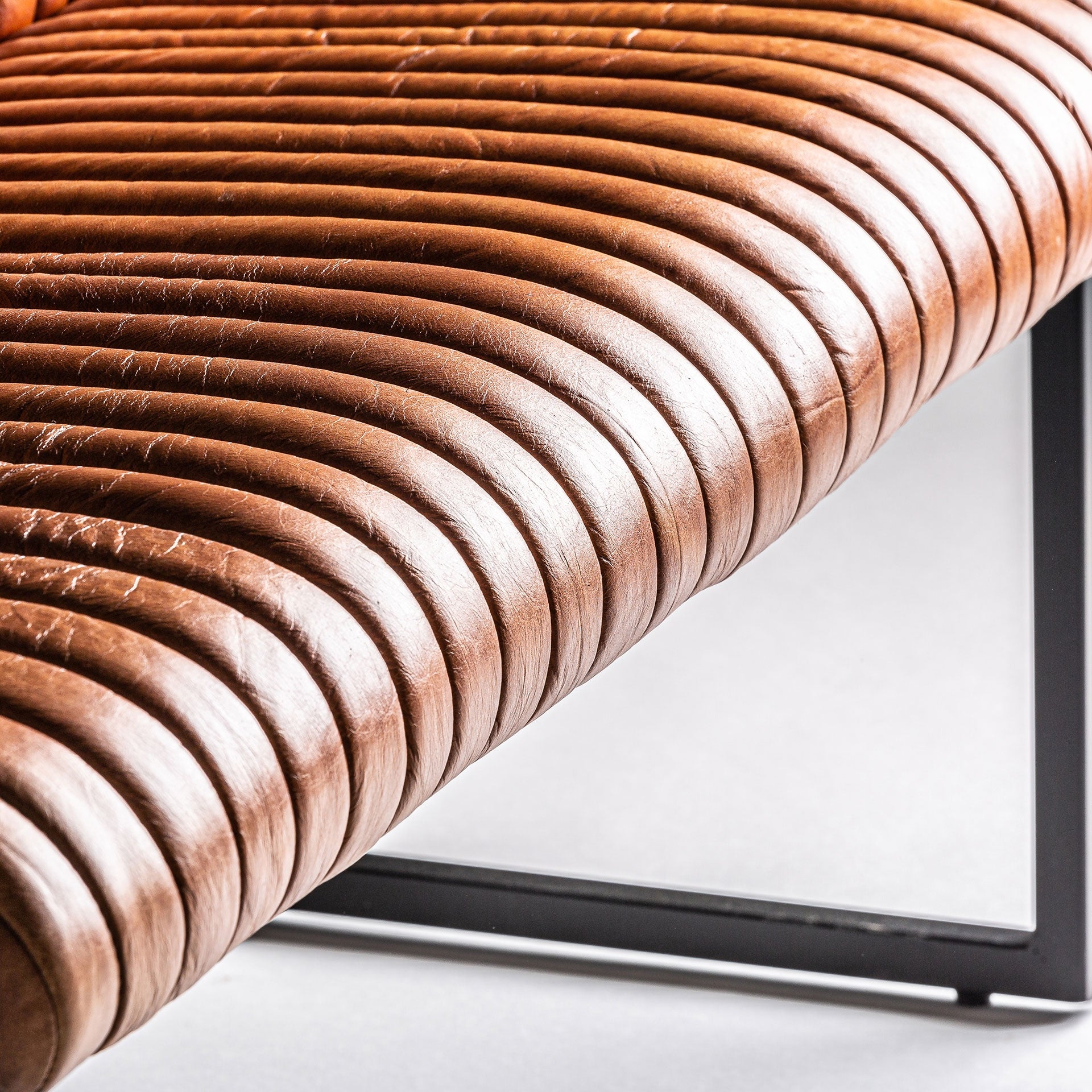 Chadron Buffalo Leather Bar Sofa - Maison Rêves UK