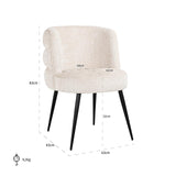 Stella Beige Chenille Fabric Dining Chair by Richmond Interiors - Maison Rêves UK