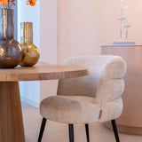 Stella Beige Chenille Fabric Dining Chair by Richmond Interiors - Maison Rêves UK