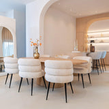 Stella Beige Chenille Fabric Dining Chair by Richmond Interiors - Maison Rêves UK