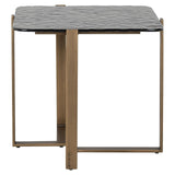 Sterling Side Table with Glass Top and Gold Metal Base by Richmond Interiors - Maison Rêves UK