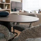 Strata Large Oval Walnut Dining Table by Eccotrading Design London - Landed Stock - Maison Rêves UK