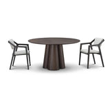 Strata Round Walnut Leaf Dining Table 140cm by Eccotrading Design London