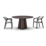 Strata Round Walnut Leaf Dining Table 140cm by Eccotrading Design London - Maison Rêves UK