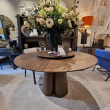 Strata Round Walnut Leaf Dining Table 140cm by Eccotrading Design London - Maison Rêves UK