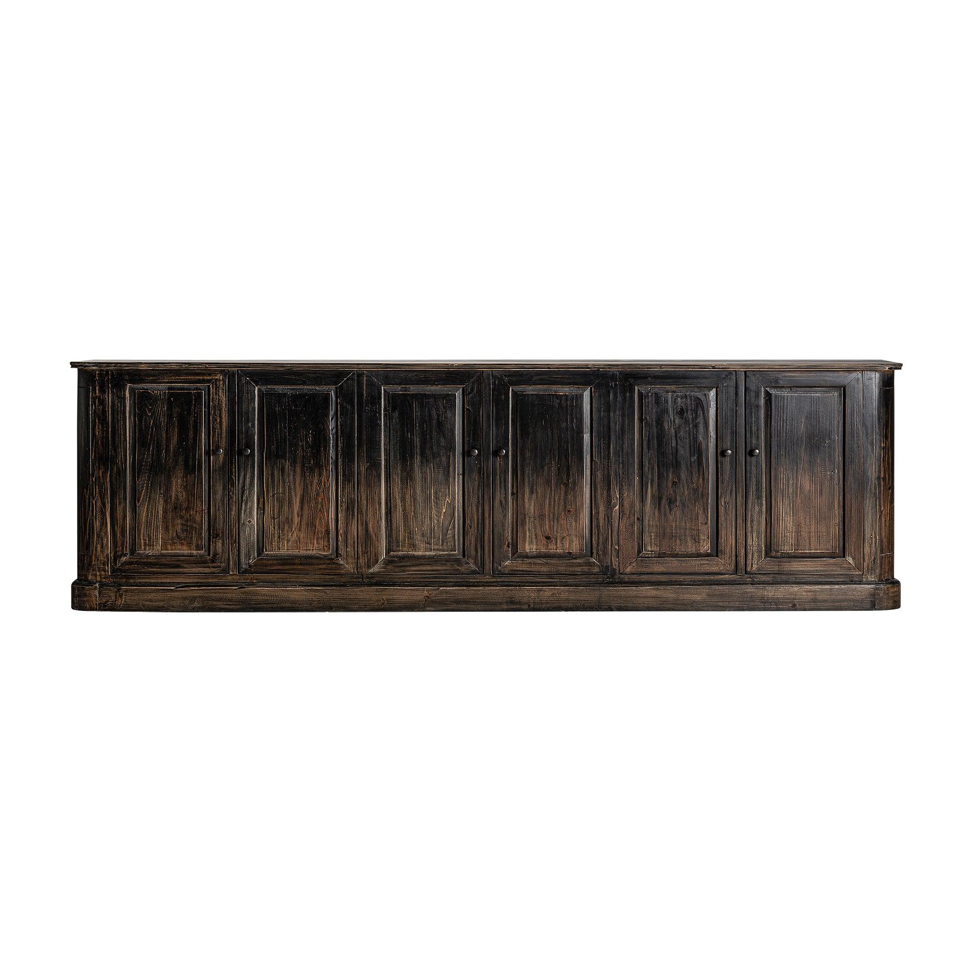 Svanhild Recycled Pine Wood Low Sideboard - Maison Rêves UK