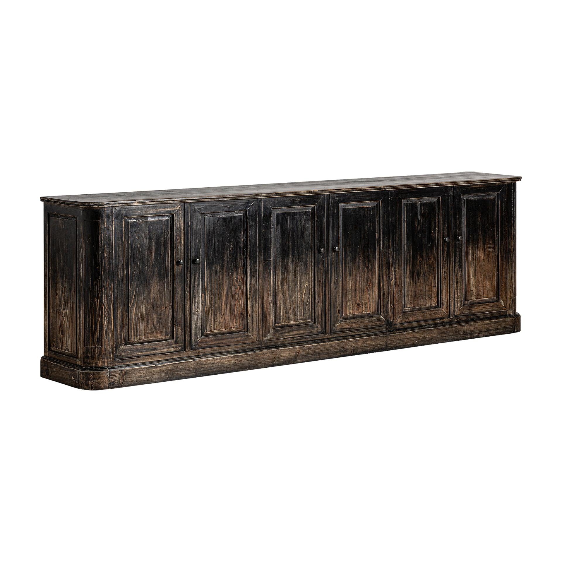 Svanhild Recycled Pine Wood Low Sideboard - Maison Rêves UK