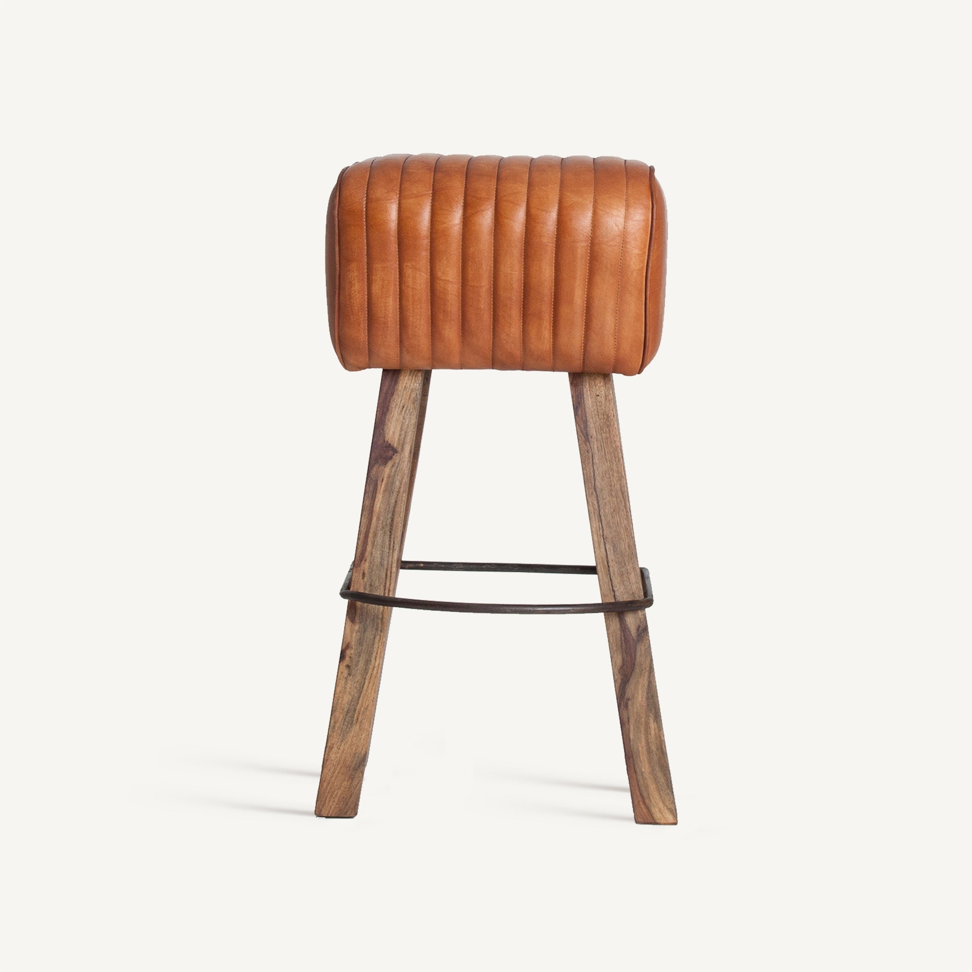 Almstock Leather Stool - Maison Rêves UK