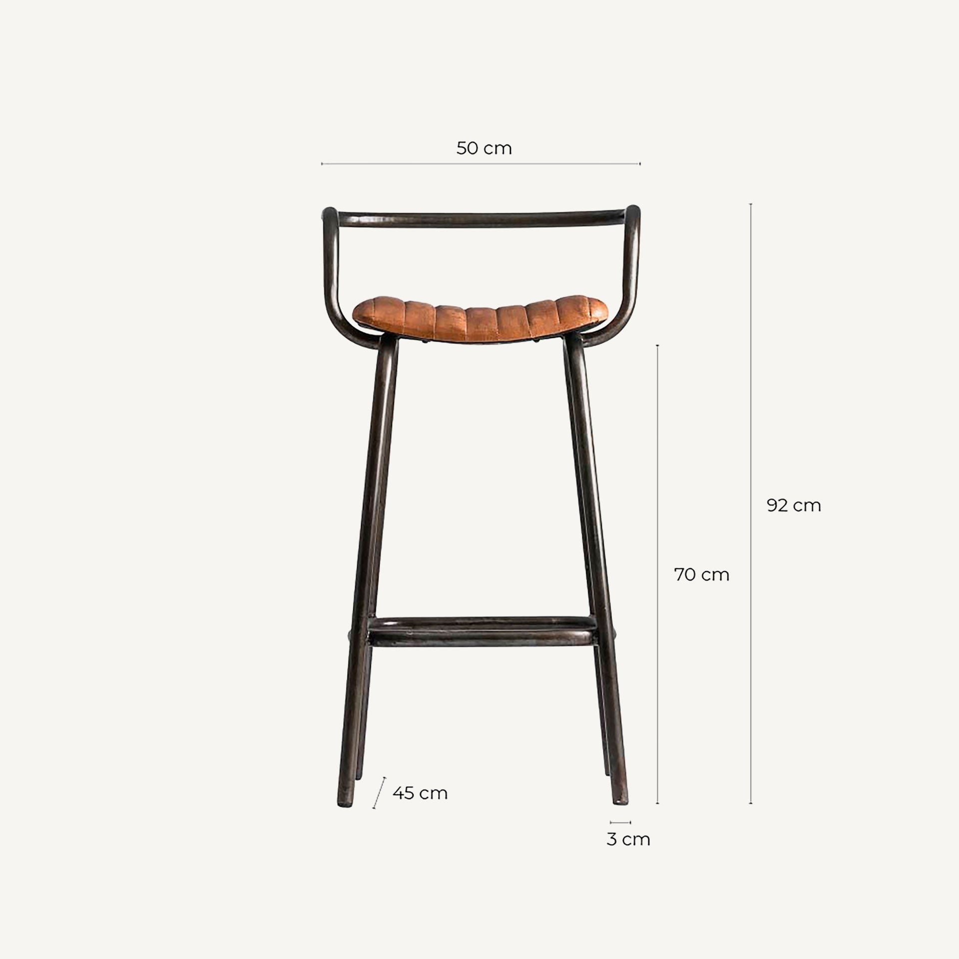 Chadron Iron Stool - Maison Rêves UK
