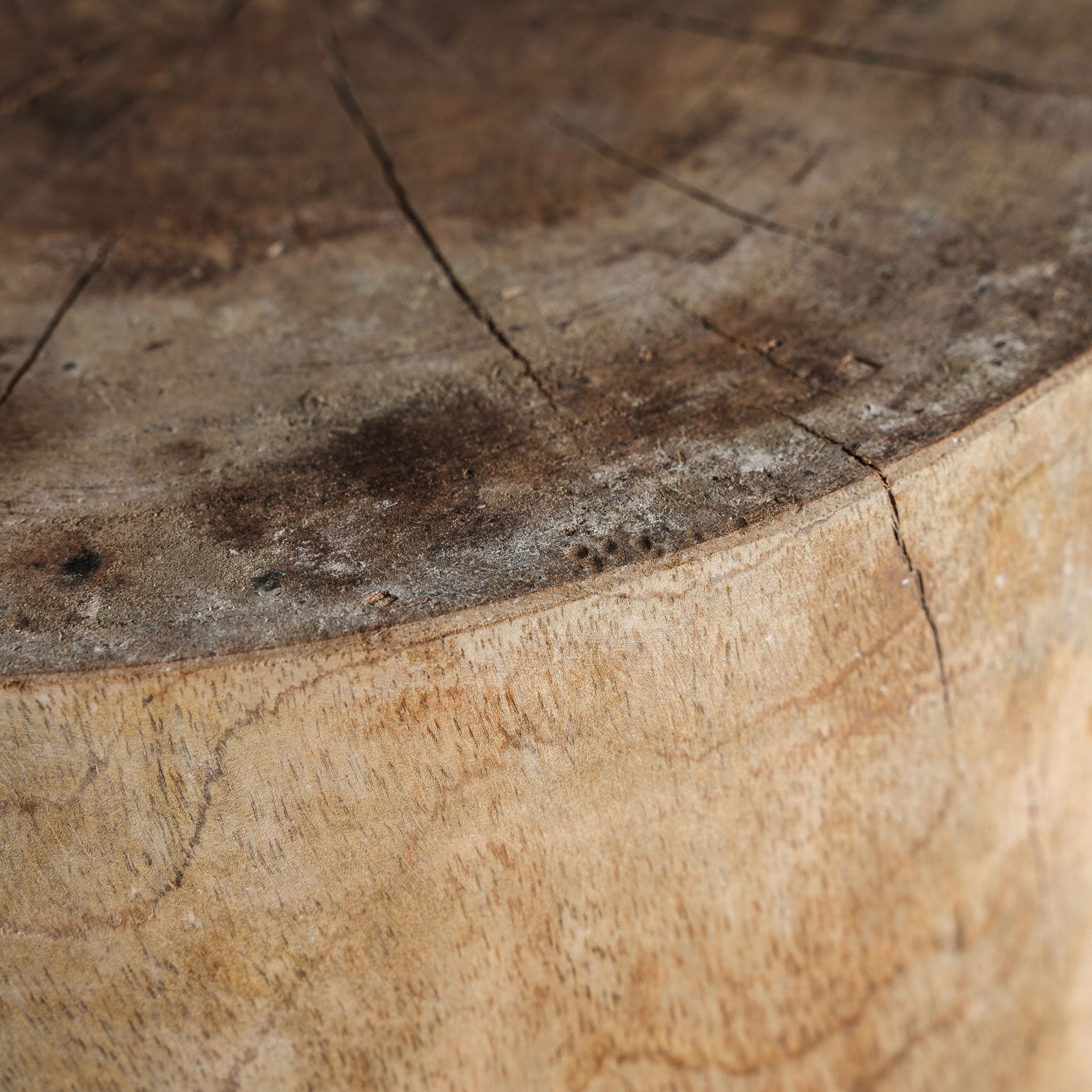 Guelma Suar Wood Stool - Maison Rêves UK