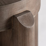 Jacquard Elm Wood Stool - 45cm - Maison Rêves UK