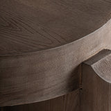 Jacquard Elm Wood Stool - 45cm - Maison Rêves UK