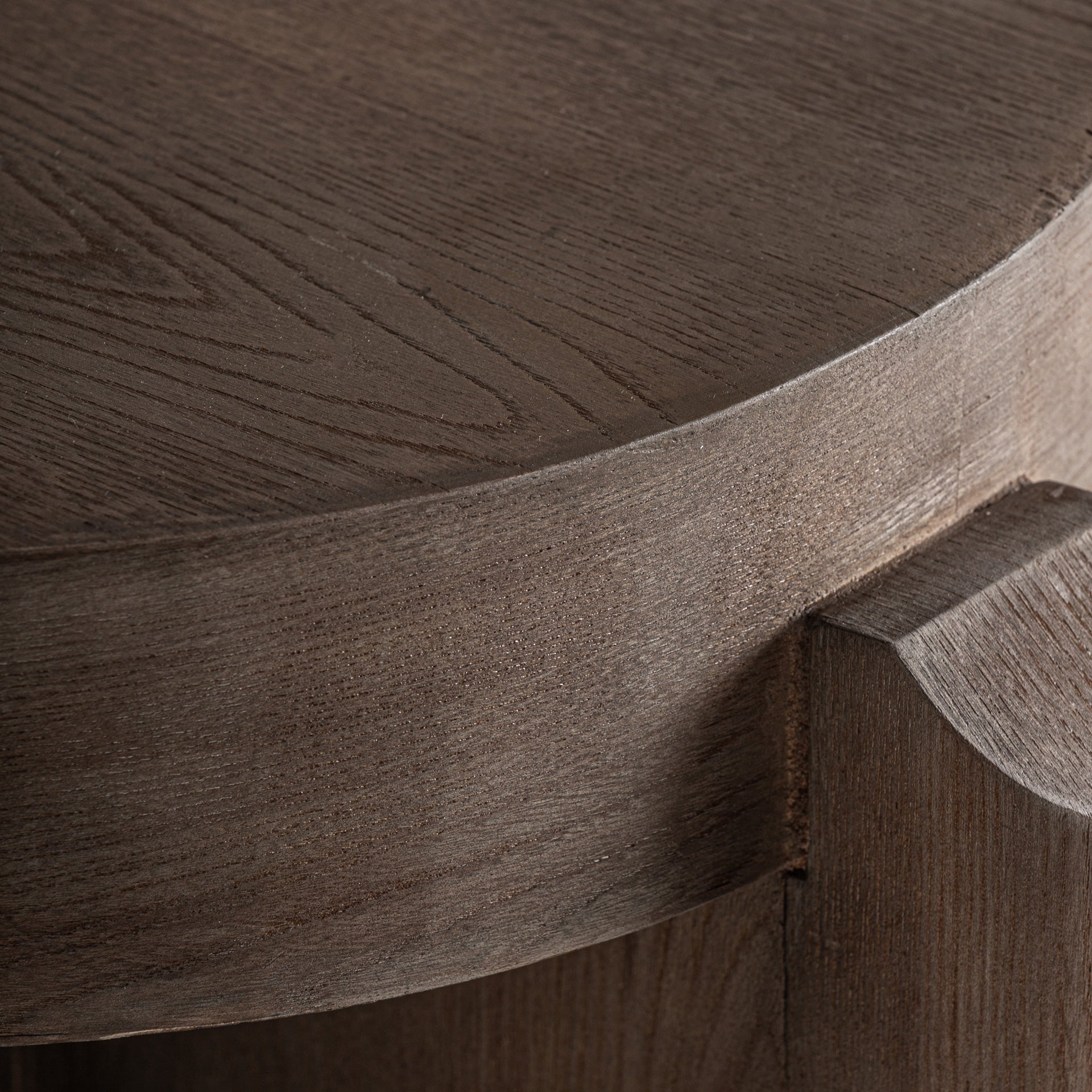 Jacquard Elm Wood Stool - 45cm - Maison Rêves UK