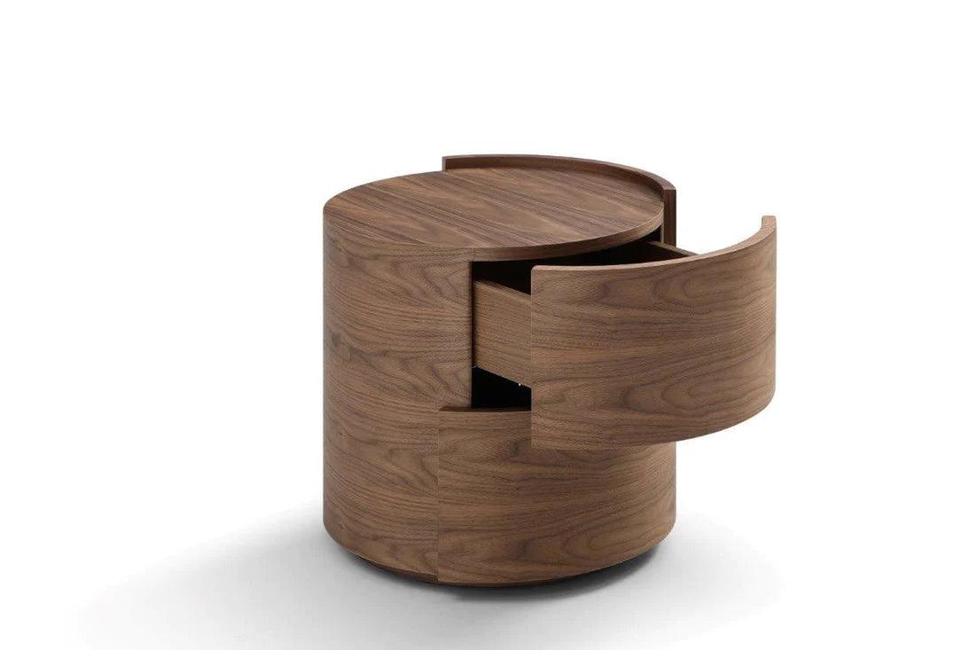 Tavamo Bedside Table - Walnut - Pair - Maison Rêves UK