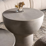 Telfs Concrete Circular Side Table - Maison Rêves UK