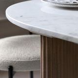 Terra Mango Wood Dining Table Marble Top - Maison Rêves UK