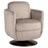 Turner Khaki Velvet Swivel Chair by Richmond Interiors - Maison Rêves UK