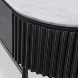 Lantine Marble Console Table - Matt Black