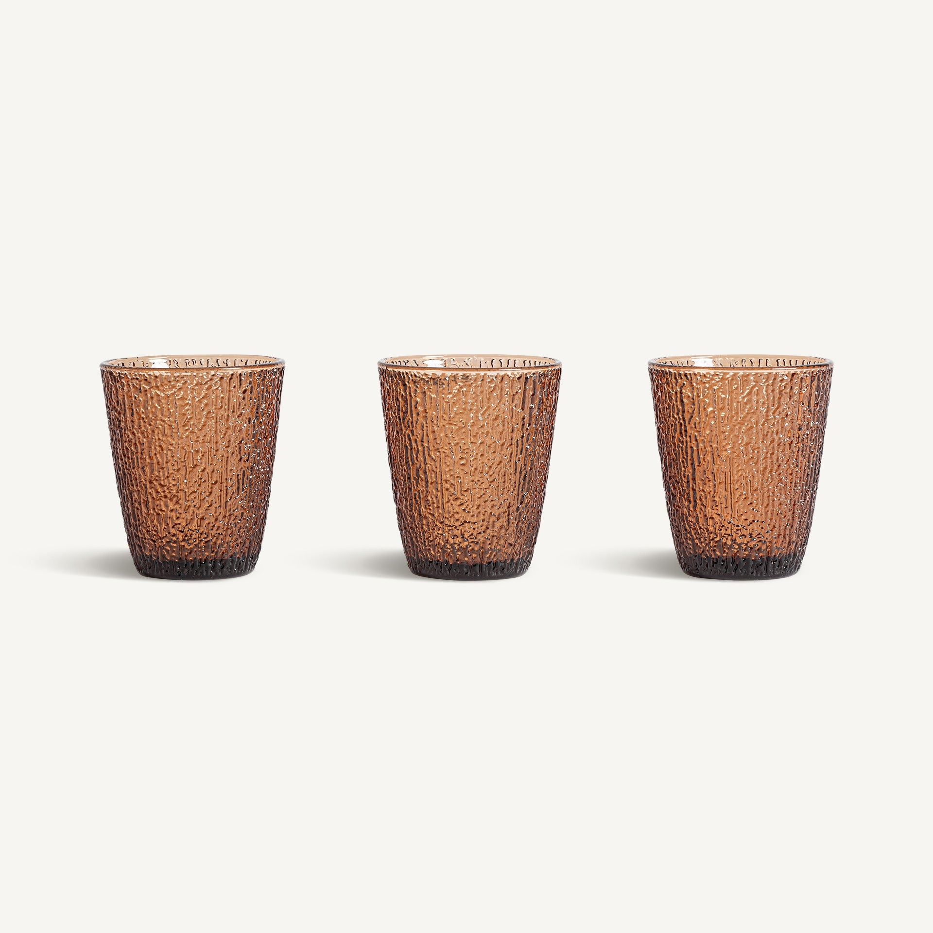 Shama Brown Glass (Set of 3) - Maison Rêves UK