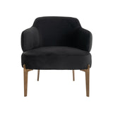 Venus Antraciet Velvet Armchair with Brushed Gold Legs by Richmond Interiors - Maison Rêves UK