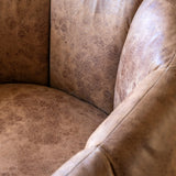 Vetta Tub Chair Antique Tan Leather - Maison Rêves UK