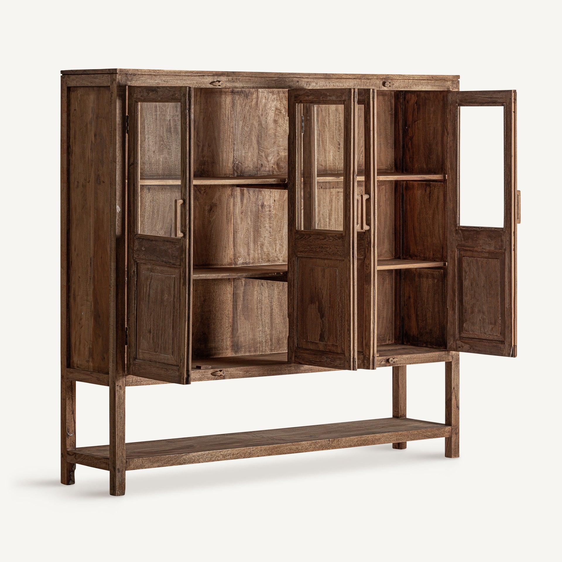 Rubland Mango Wood Glass Cabinet - Maison Rêves UK