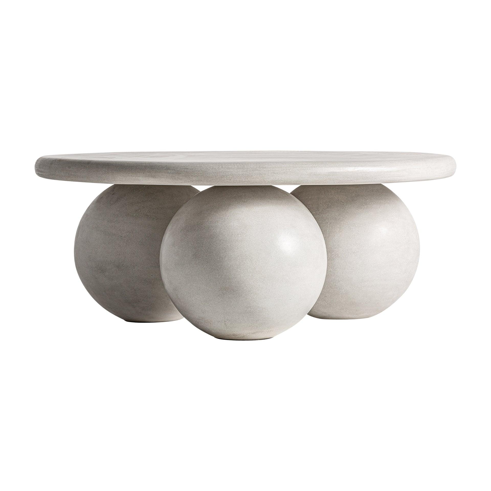 Vytina Concrete Circular Side Table - Maison Rêves UK