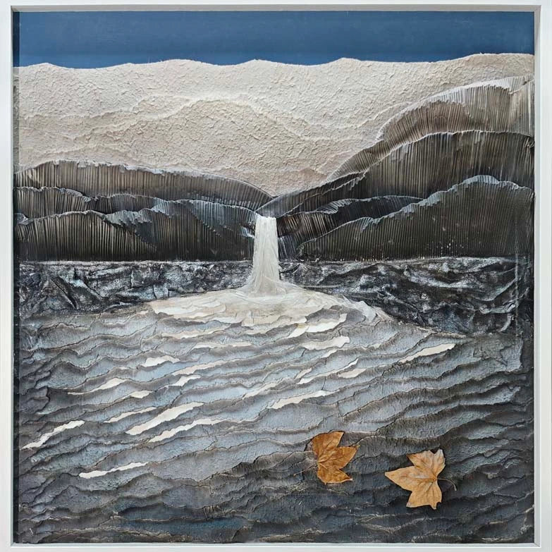 Waterfall Handmade Paper Wall Art