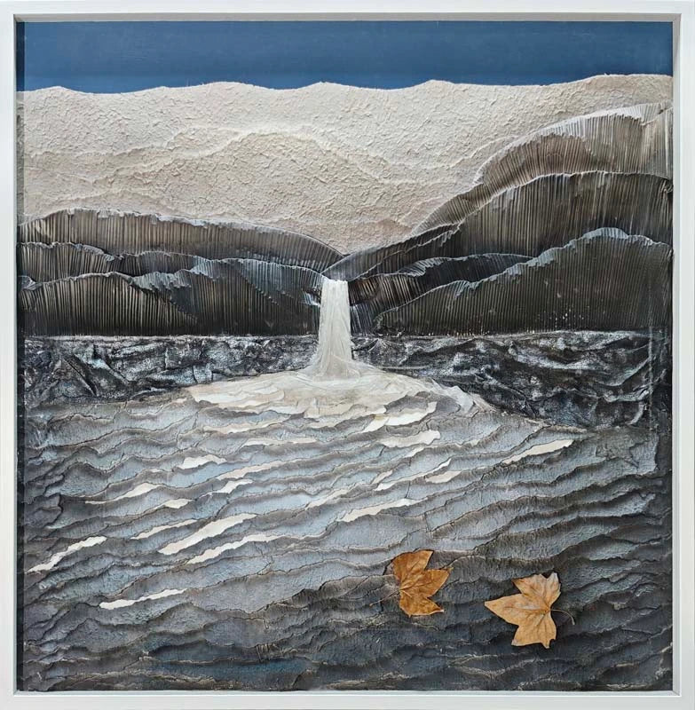 Waterfall Handmade Paper Wall Art