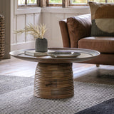 Weaver Natural Mango Wood Coffee Table - Maison Rêves UK