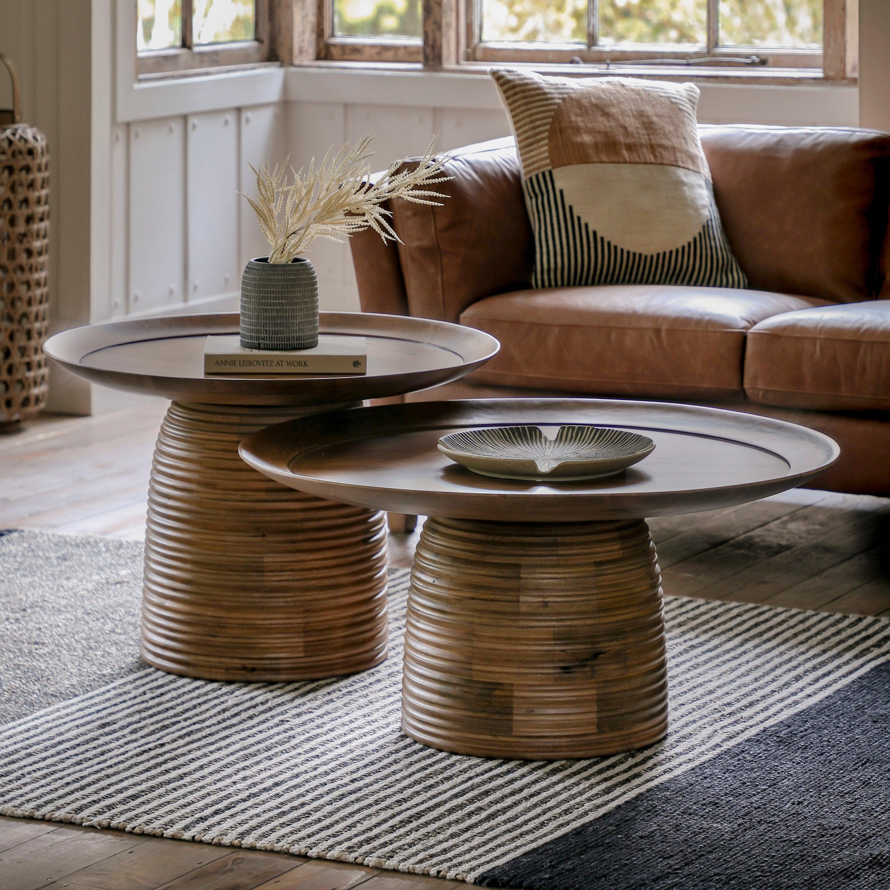 Weaver Natural Mango Wood Coffee Table - Maison Rêves UK