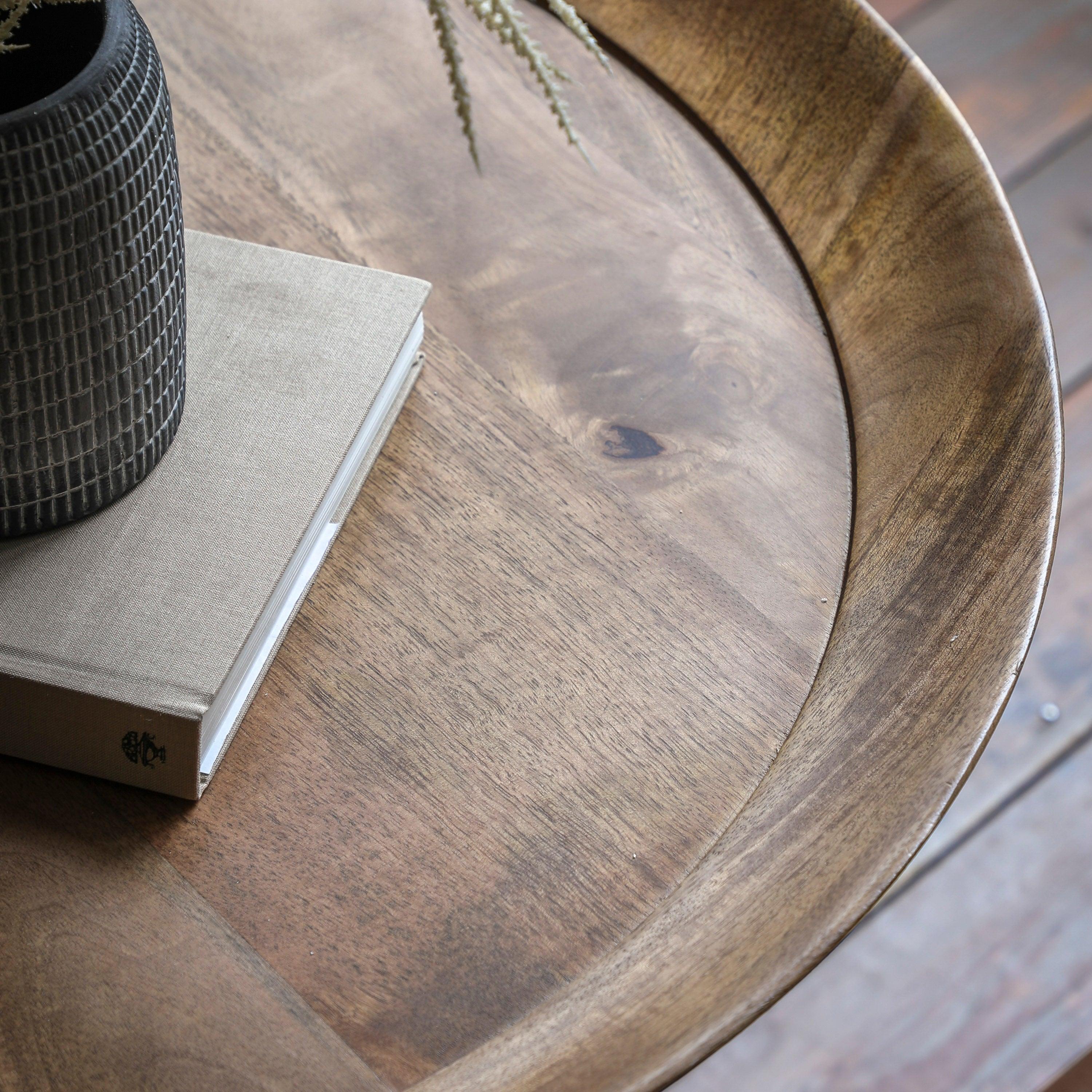 Weaver Natural Mango Wood Coffee Table - Maison Rêves UK