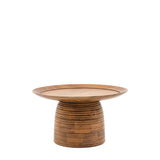 Weaver Natural Mango Wood Side Table - Maison Rêves UK