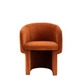 Willowbrook Dining Chair Rust Fabric - Maison Rêves UK