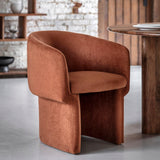 Willowbrook Dining Chair Rust Fabric - Maison Rêves UK