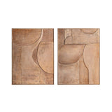 Yeray Light Brown Canvas - Set of Two - Maison Rêves UK