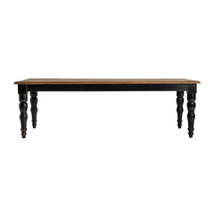 Zenica Elm Wood Large Rectangular Dining Table - Maison Rêves UK