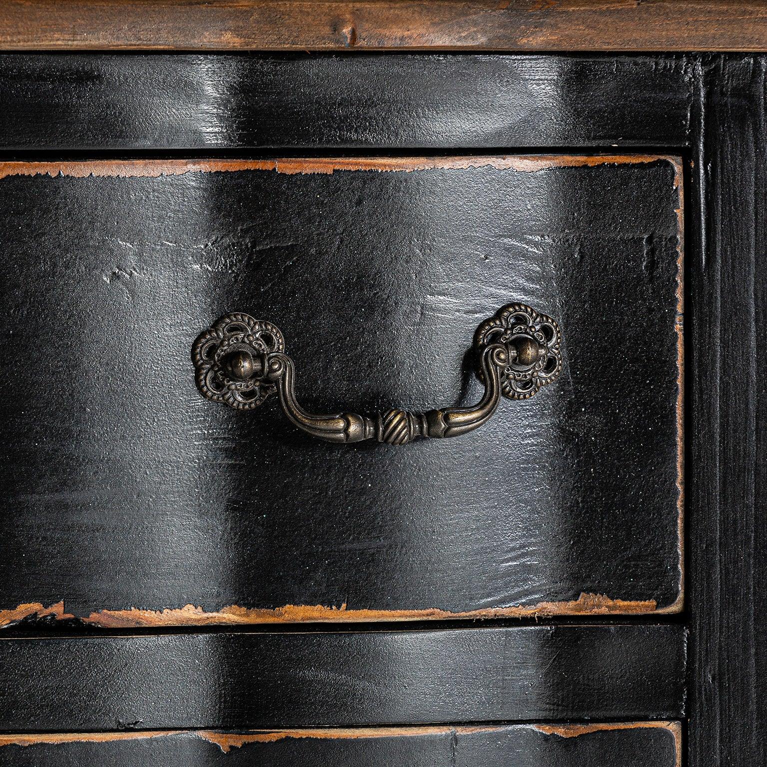 Zenica Tall Elm Wood Bedside Chest - Maison Rêves UK