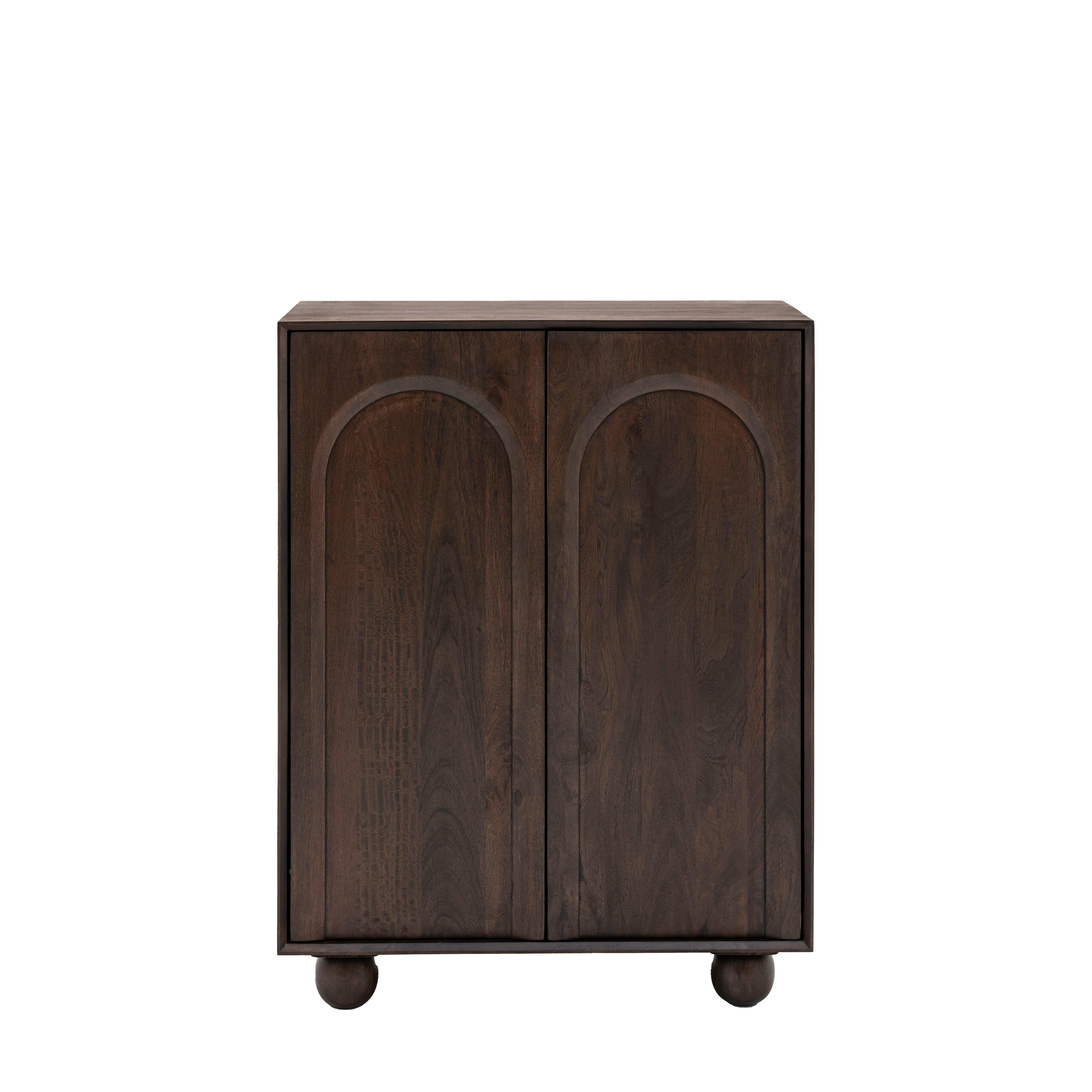 Zenith Walnut 2 Door Cupboard Mango Wood - Maison Rêves UK