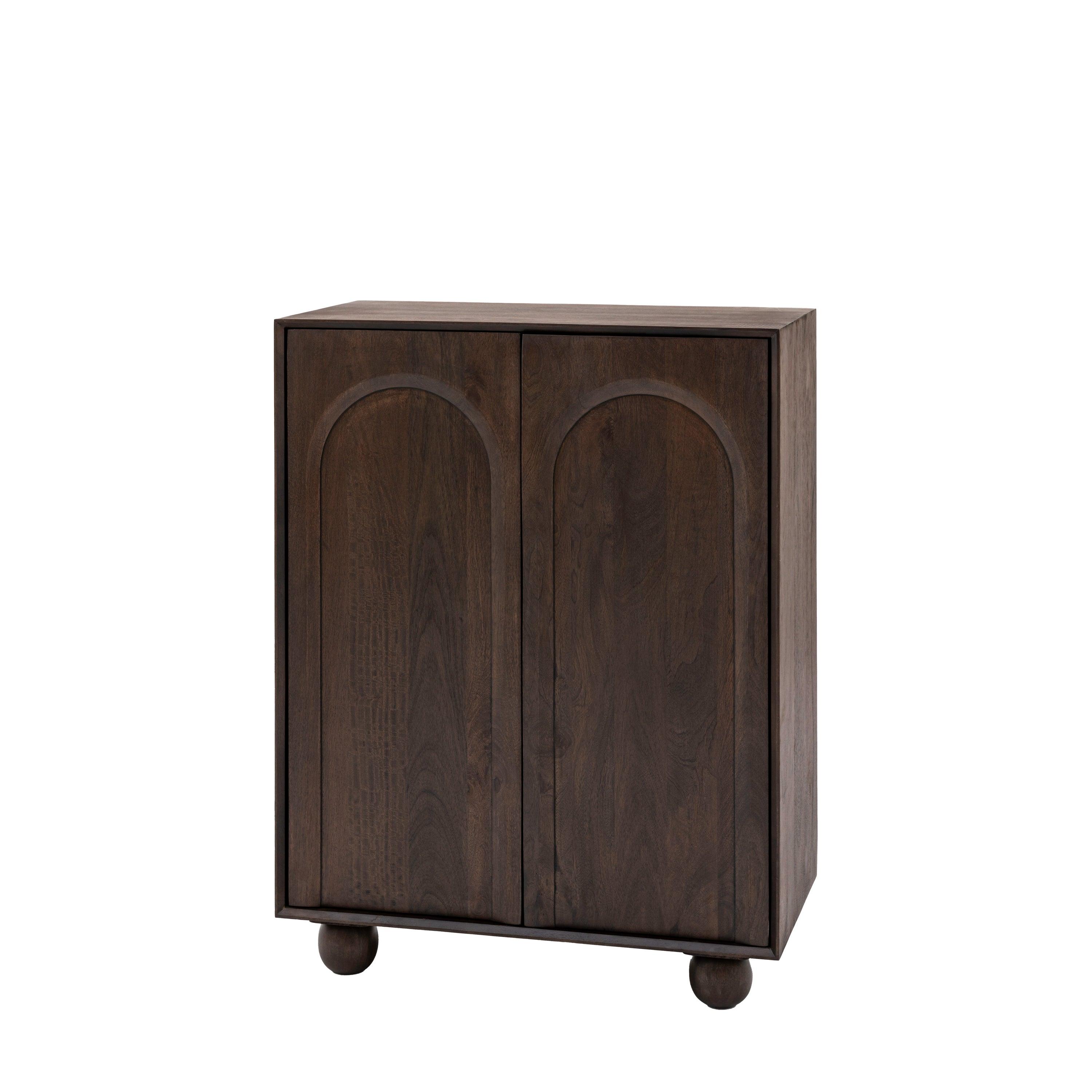 Zenith Walnut 2 Door Cupboard Mango Wood - Maison Rêves UK