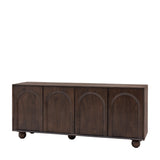 Zenith Walnut 4 Door Sideboard Mango Wood - Maison Rêves UK