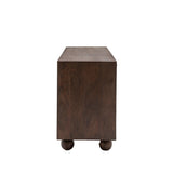 Zenith Walnut 4 Door Sideboard Mango Wood - Maison Rêves UK