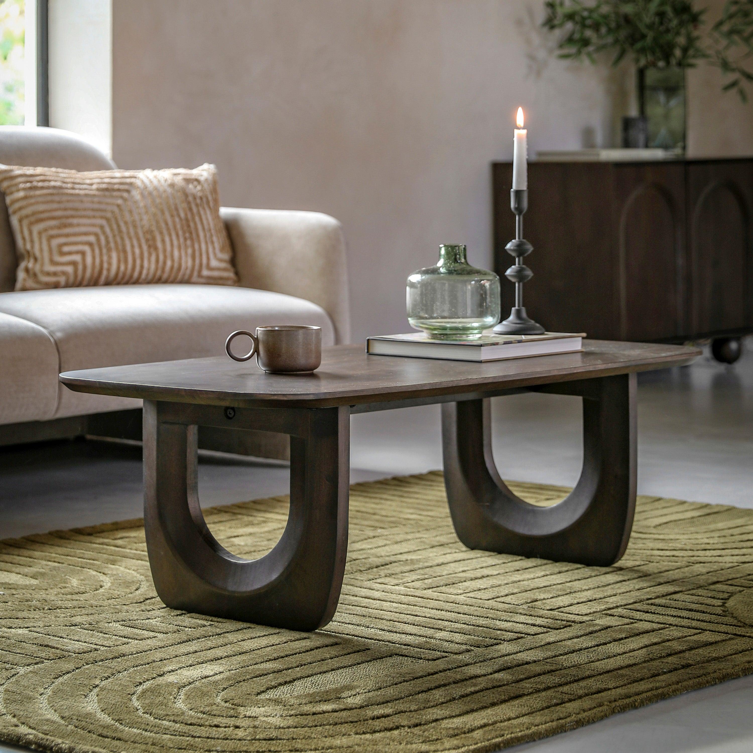 Zenith Walnut Coffee Table Mango Wood - Maison Rêves UK