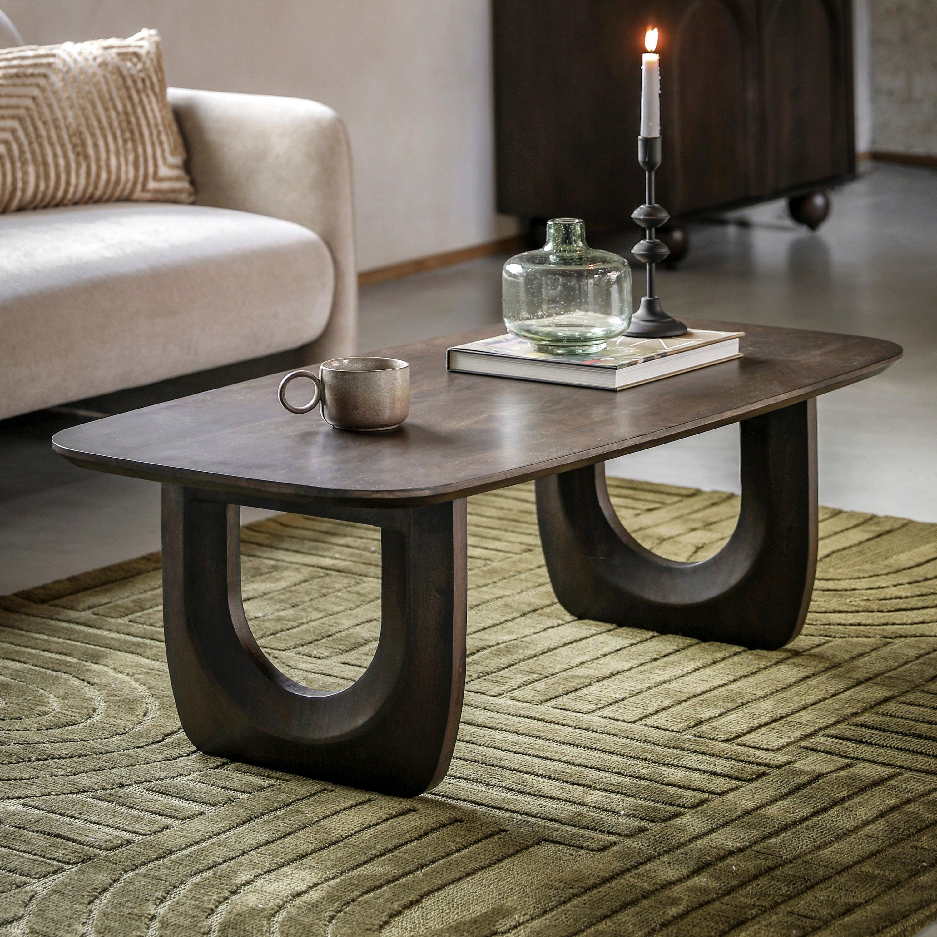 Zenith Walnut Coffee Table Mango Wood - Maison Rêves UK