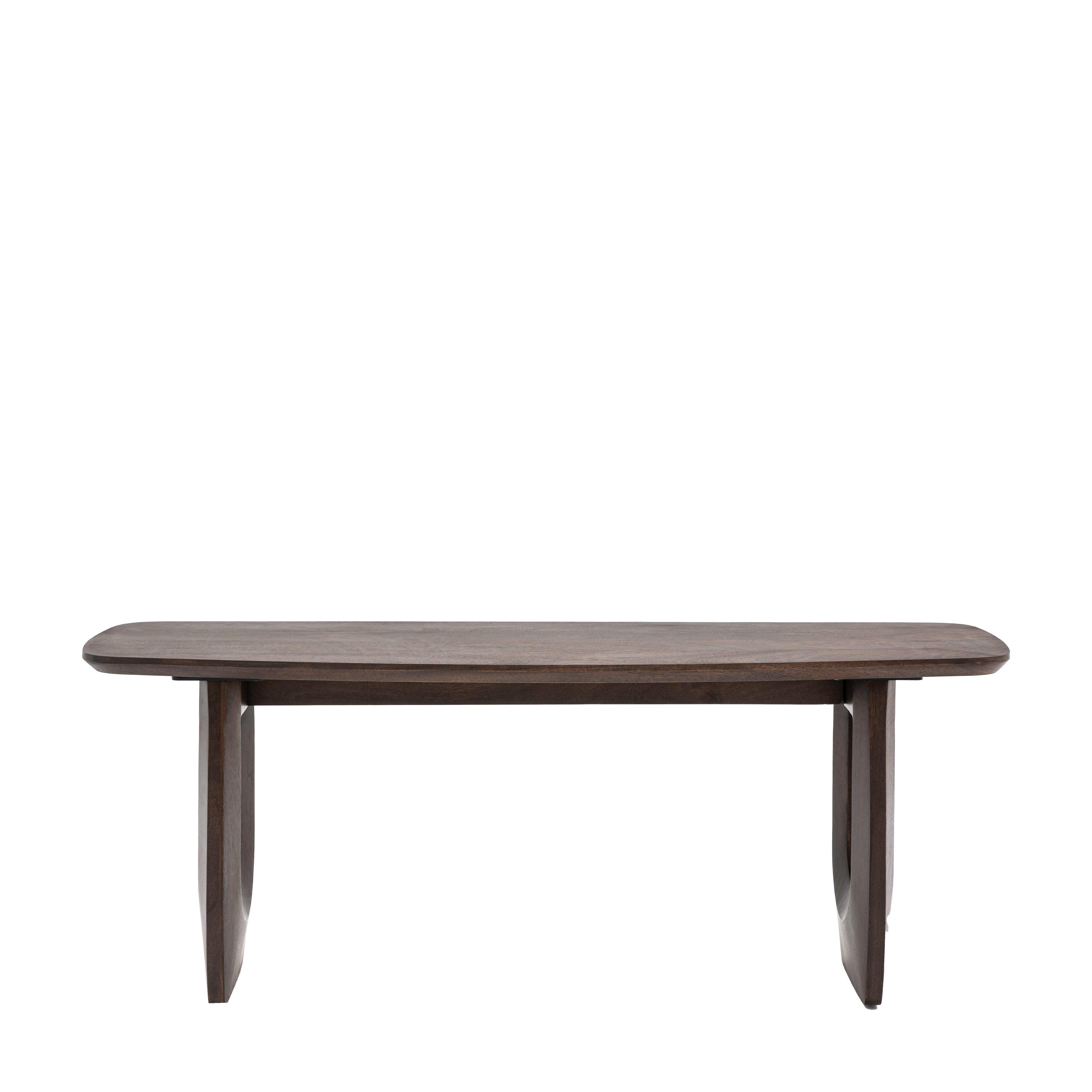 Zenith Walnut Dining Bench Mango Wood - Maison Rêves UK